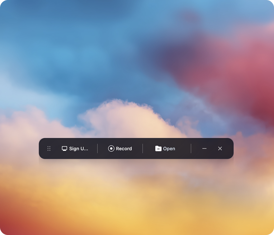 OpenScreen beautiful background selection for recordings